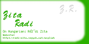 zita radi business card
